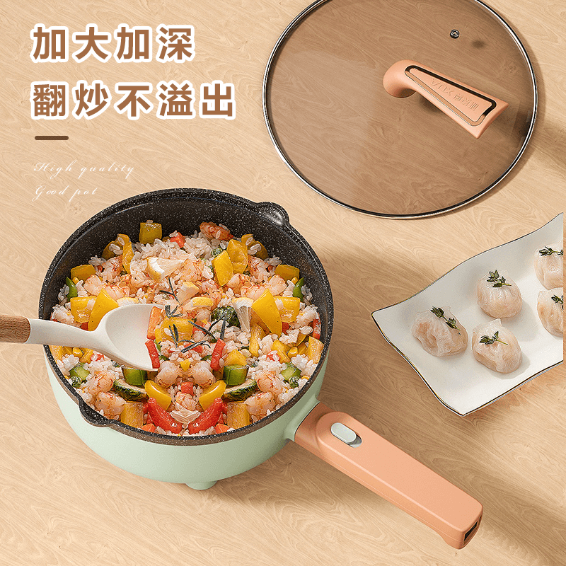 奥克斯电炒锅学生宿舍多功能电火锅 联奥电器电热/火锅