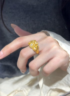 繁花似锦戒指开口可调节