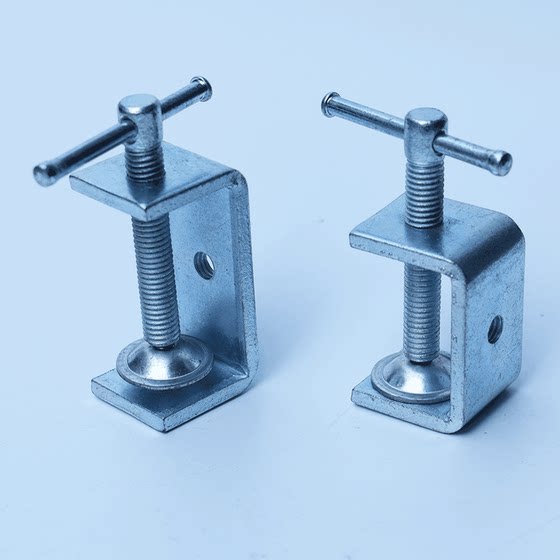 Galvanized iron sliding rod tiger card bridge bracket clamp steel beam fixed card tiger clamp carbon steel A3 hand screw