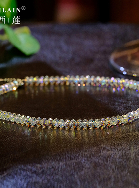 奥地利水晶锁骨链女闪亮项链