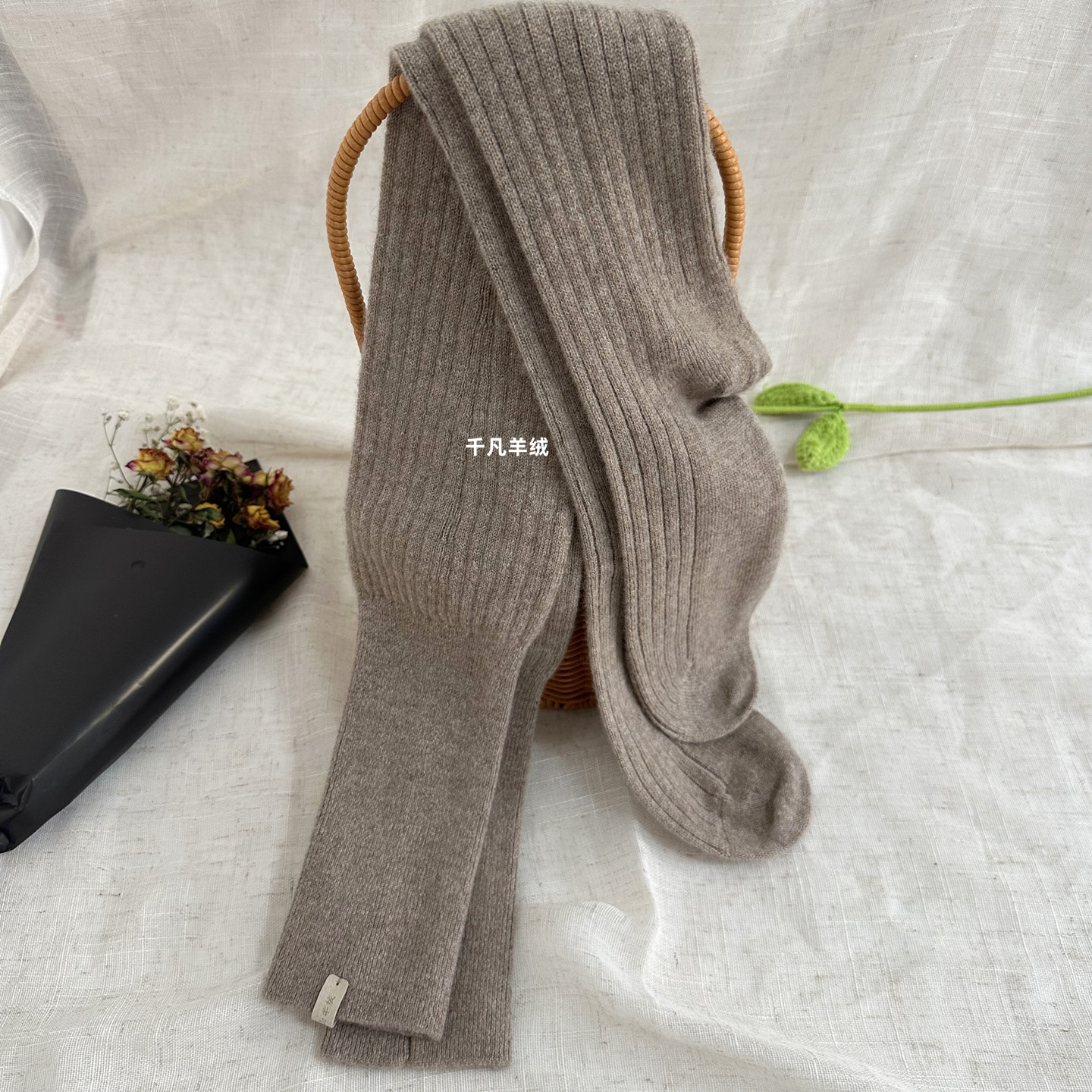 腿精！100%山羊绒长筒袜过膝长袜子打底袜高筒堆堆袜保暖膝盖护腿,淘宝优惠券,粉丝福利购,淘宝优惠卷