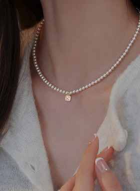 承欢记杨紫同款镶钻方糖锁骨链