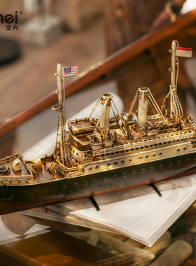 地中海风装饰品小摆件帆船模型