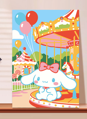 疯狂动物城儿童房DIY数字油画