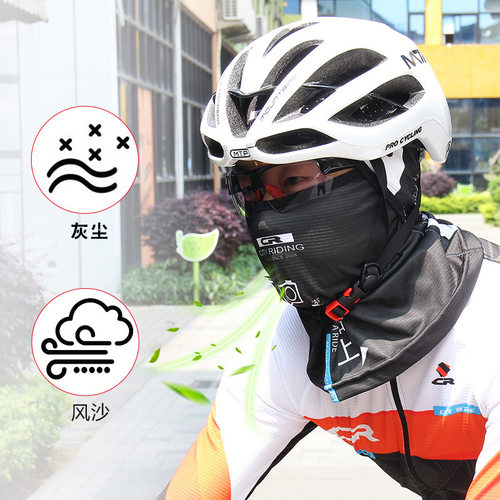 自由潜脸基尼 带帽檐游泳头套防晒浮潜装备潜水帽 户外骑行帽面罩 - 图2