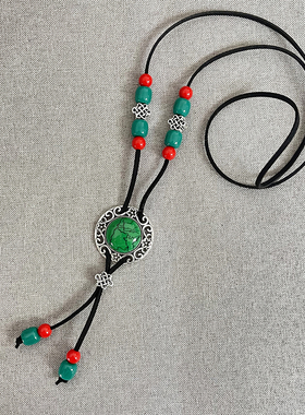 民族风手工制作项链蒙古元素吊坠