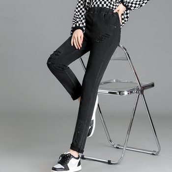 300 Extra Large Size Jeans Women's 200 Jin Autumn Fat MM Stretch Slim Slim Tight Pencil Pants