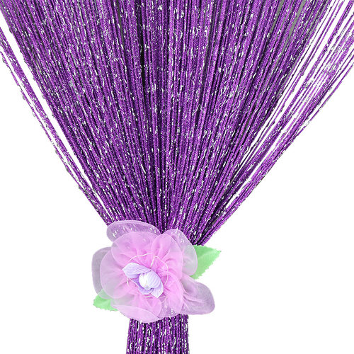 热卖加密金色银丝线帘门帘挂帘隔断玄关窗帘不缠绕韩式婚庆装饰帘 - 图1