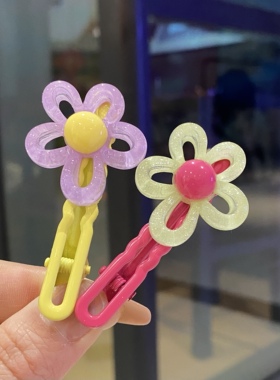 侧边发夹小女孩发饰花朵一字夹