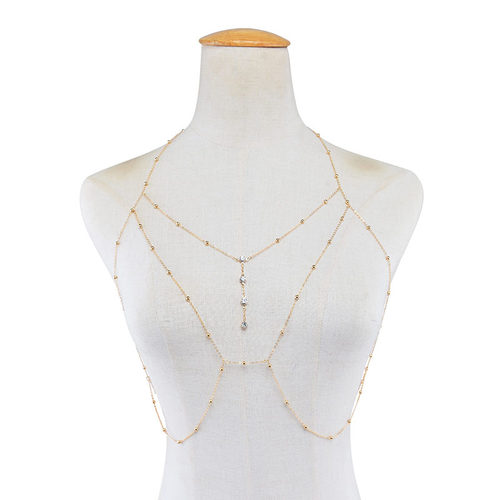 身体链胸链性感流苏乳链比基尼bikini后背链露背装配饰bodychain - 图3