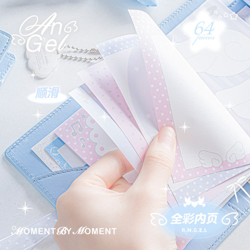 RosyPosy柔设天使皮面绑带手账本活页本三折本A7笔记本本子2026年日程本计划本多功能记事本便携日记本高颜值 - 图3