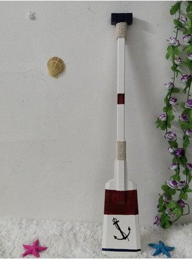 地中海风船桨渔网照片墙家居装饰