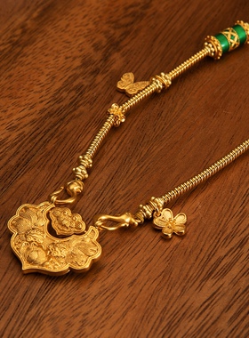 花朵项链锦鲤吊坠项链