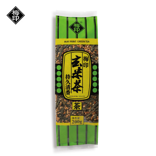 日式玄米茶梅印玄米茶200g正宗蒸清绿茶袋装泡茶日式茶糙米茶 - 图3