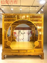 Fidelity Fairy Know Ancient As Gold Zhangjin Silk Nanmu Double Moon Shelf Double Man Bed Imitation Ancient Wedding Bed Solid Wood Furniture Big Bed