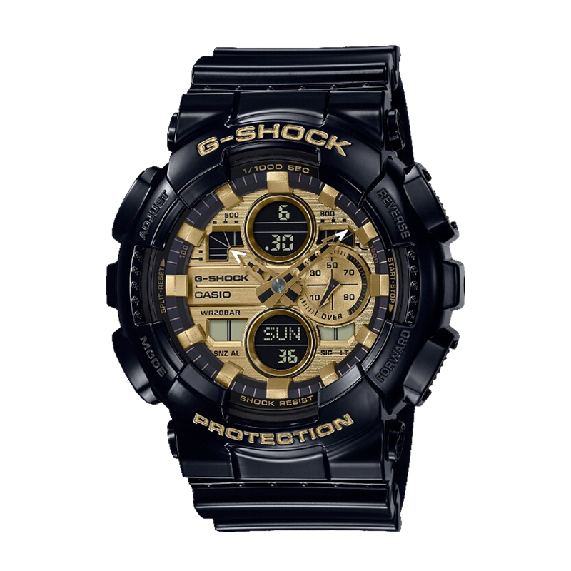 CASIO卡西欧G-SHOCK潮流黑金学生运动防水男电子石英手表GA-140GB - 图3