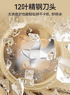 康宁便携式榨汁机双层高硼玻璃无线电动榨果汁杯多功能碎冰果汁机