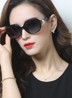 时尚偏光太阳镜女士大框点钻潮