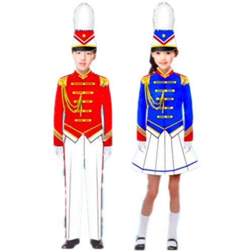 新款鼓号队服装少儿升旗手中小学生仪仗队鼓乐队幼儿园儿童演出服 - 图3