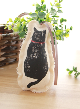 猫部杂货日本萌猫布艺小挂件 可爱猫咪系列手机挂绳包包装饰挂饰