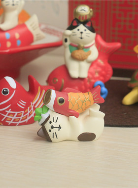 合成树脂祝愿日式家居猫咪摆件