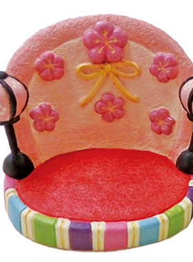 日本人偶民俗寓意桃花树摆件