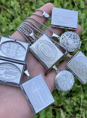 定制相片！海贼王日系哈利复古毛衣项链挂件简约不掉色礼物定翻盖