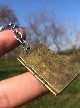 个性创意吊坠无字书哈利四大学院魔法书汽车钥匙圈挂件项链钥匙扣