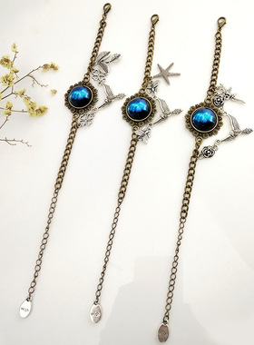 韩版夜光朋克风饰品水晶星辰手链