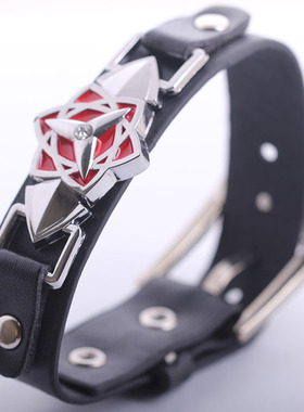 动漫火影忍者 万花筒写轮眼标志 合金皮革手镯 手环 外贸