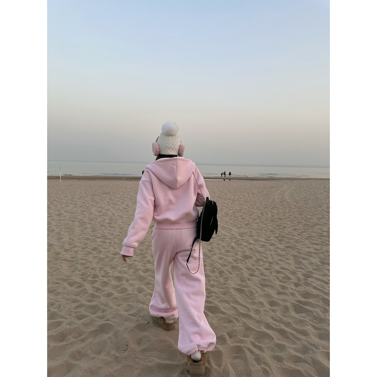 NanaByNana【北欧暖冬】连帽羊羔毛卫衣套装女冬加绒卫裤两件套,淘宝优惠券,粉丝福利购,淘宝优惠卷