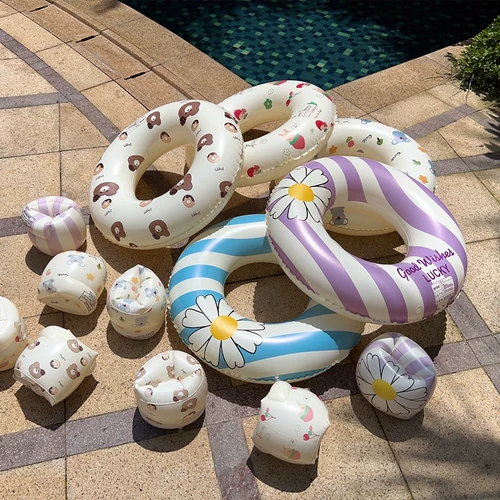 Мультяшный плавательный круг для взрослых для начинающих, увеличенная толщина, защита от опрокидывания