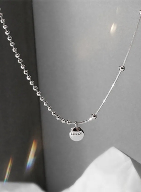 幸运豆豆ins冷淡风气质百搭项链