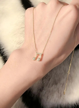 项链s925音符高级感气质网红