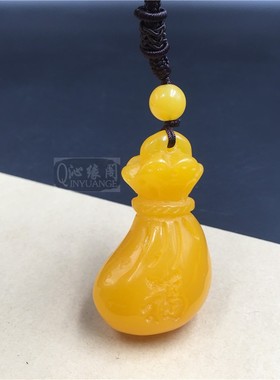 热销吊坠女款百搭配饰蜜蜡项链