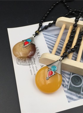 抖音景泰蓝水滴毛衣链2021新品