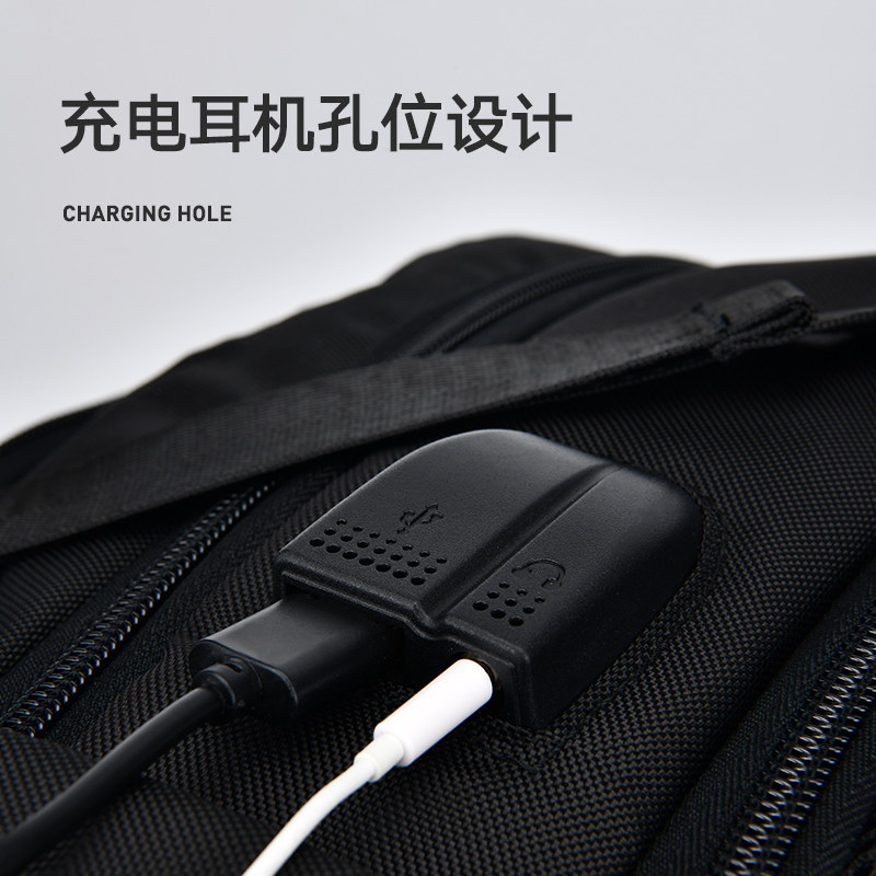 花花公子男士大容量高中电脑双肩包 鹏步服饰双肩背包