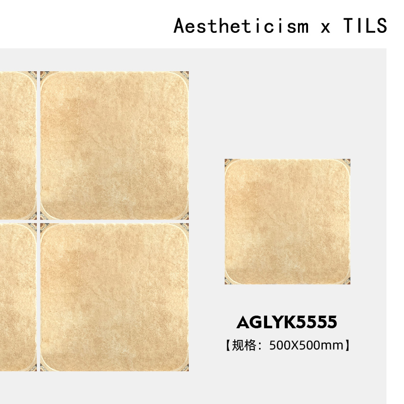 美式田园直角仿古砖地砖500x500厨房餐厅客厅卧室阳台砖防滑瓷砖