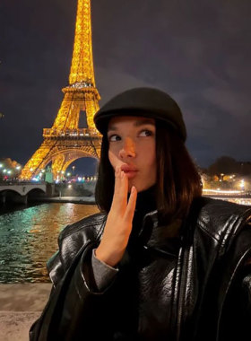 胡柚可可 羊毛呢黑色前进帽女复古时尚英伦美式贝雷帽八角报童帽