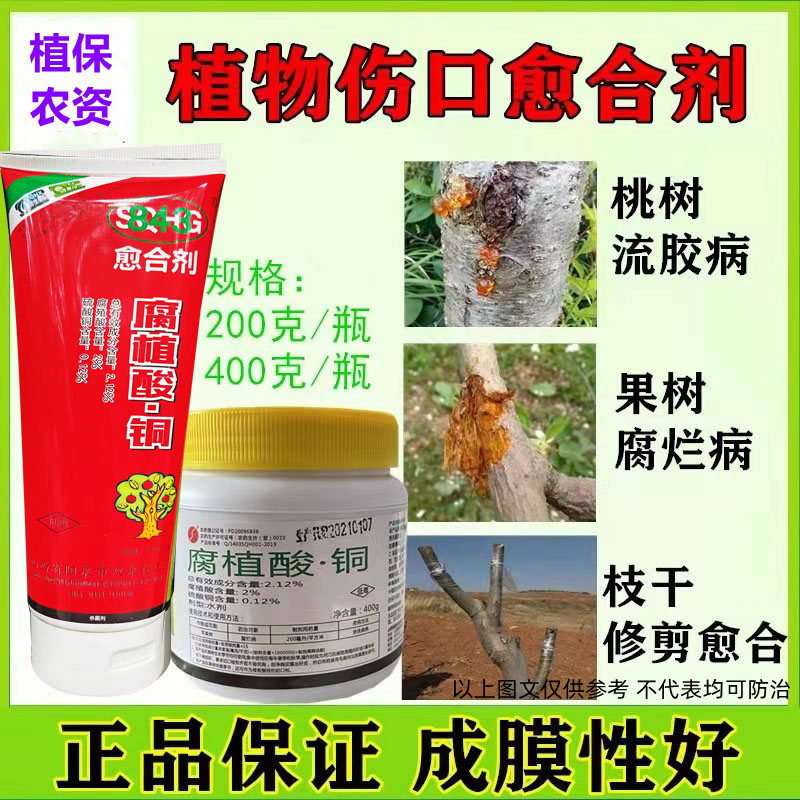 腐殖酸铜843康复剂苹果腐烂病干腐病桃树流胶病剪锯口涂抹愈合剂 - 图0