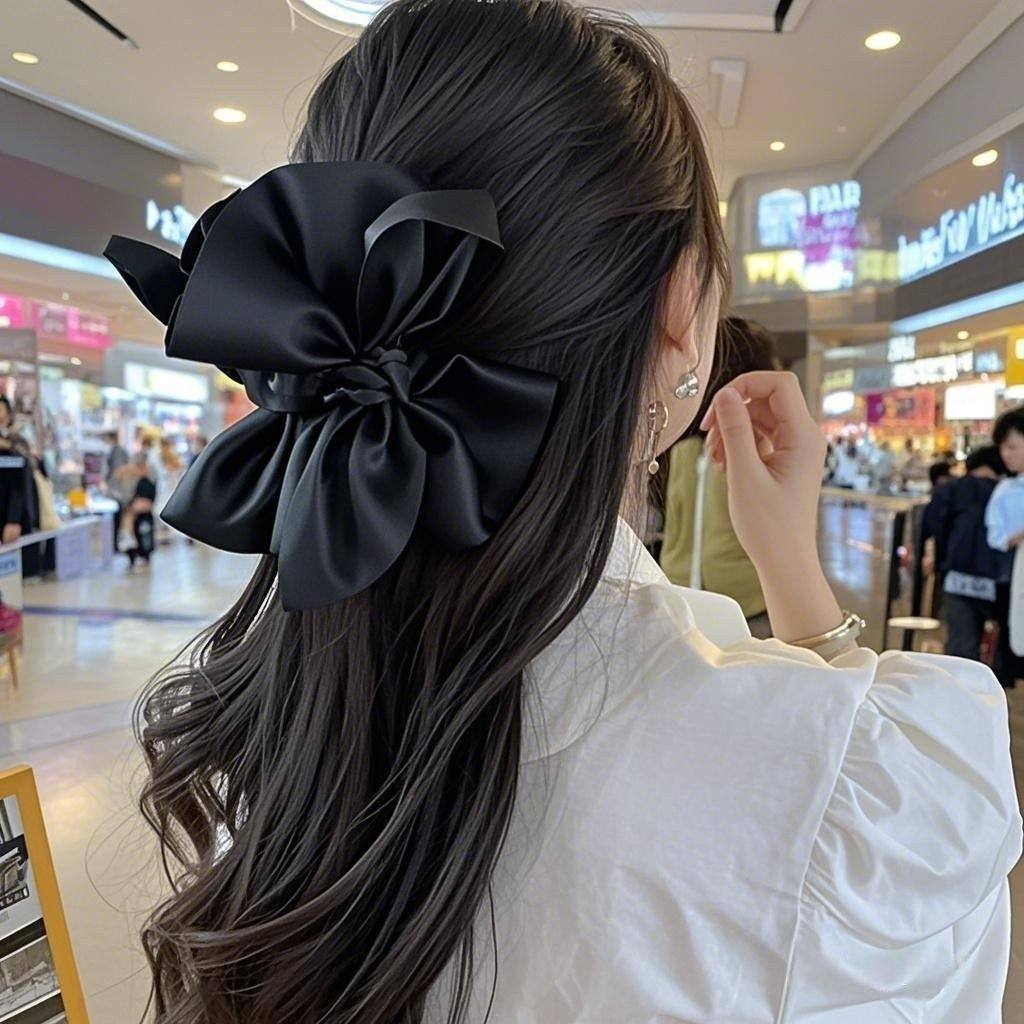 黑色超大蝴蝶结抓夹女后脑勺高级感大号鲨鱼夹在逃公主发饰发夹,淘宝优惠券,粉丝福利购,淘宝优惠卷