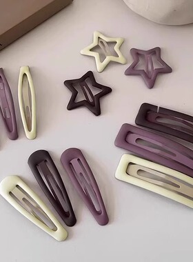 简约磨砂碎发bb夹可爱星星发夹