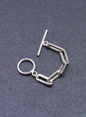 925银链条diy手工宽4.5mm长十字