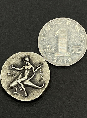 小众复古欧美打孔银币冷淡风项链