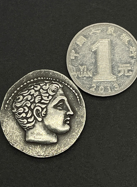 古希腊项链古币吊坠白羊星座饰品