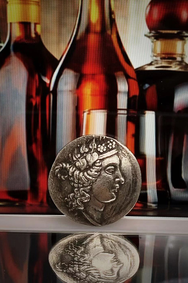 古希腊银币戏剧酒神狄奥尼索斯大力神赫拉克勒斯仿制古币荷马史诗-图1