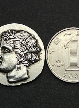 希腊古币饰品合金迦太基硬币项链