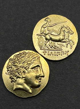 复古硬币项链女锁骨饰品阿波罗