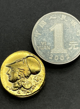 智慧女神雅典娜金币项链水瓶座