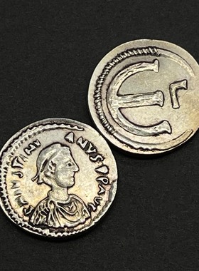 拜占庭查士丁尼大帝古币吊坠项链